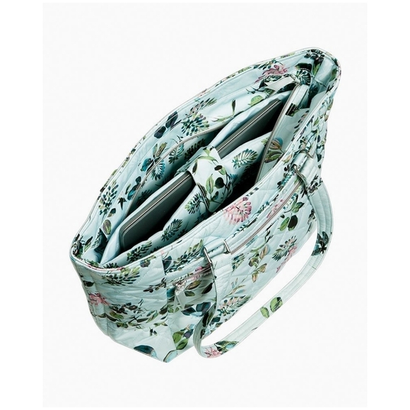 Vera Bradley "Seawater Blossoms" Tote - Picture 2 of 15
